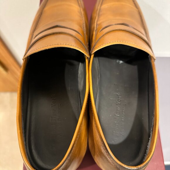 $425 To Boot New York Alek Penny Loafer Cognac Tan Leather 11.5 Super Clean! - Picture 5 of 13